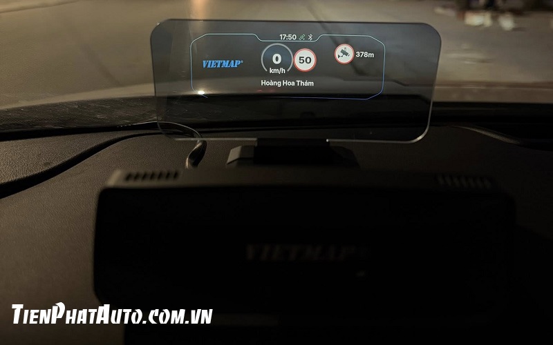 Màn hình HUD kính lái H50 hiển thị các thông số rõ nét ban đêm
