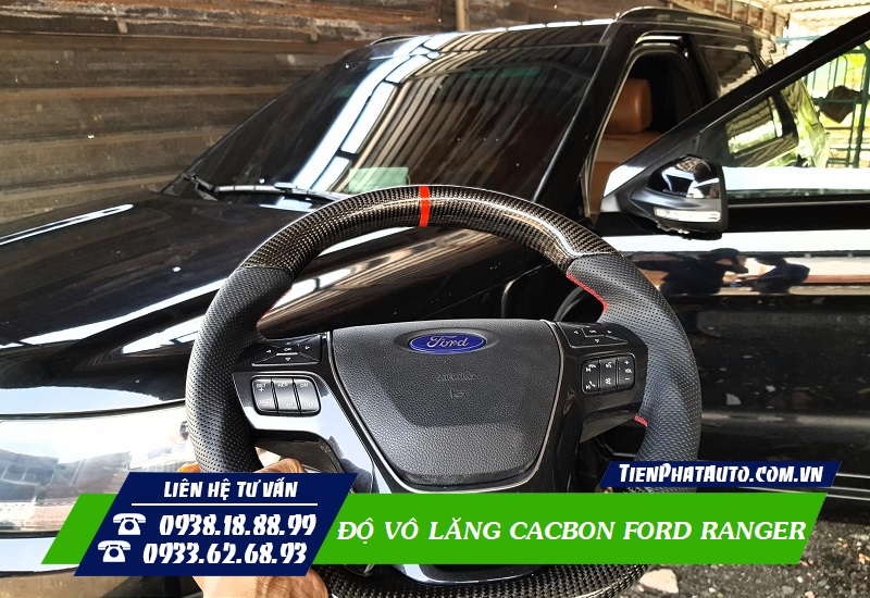 Độ vô lăng cacbon Ford Ranger không làm thay đổi kết cấu gì của xe