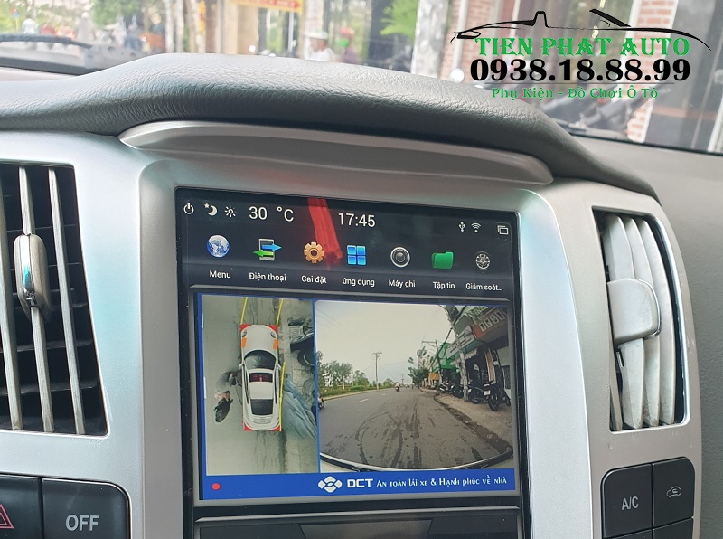 Hình ảnh hiển thị camera phía trước xe