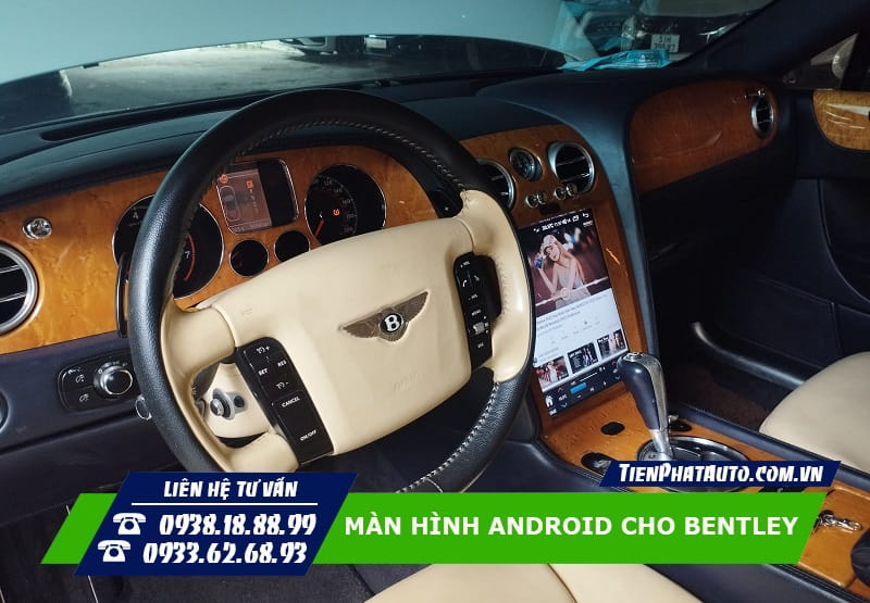Màn hình Android cho Bentley giúp mang lại nhiều sự tiện lợi