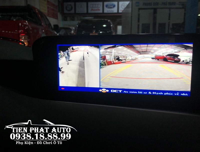 Màn hình hiển thị camera lùi góc bên trái xe