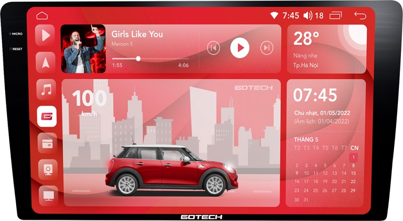Giao diện độc quyền chứa đầy đủ các thông tin cần thiết trên màn hình