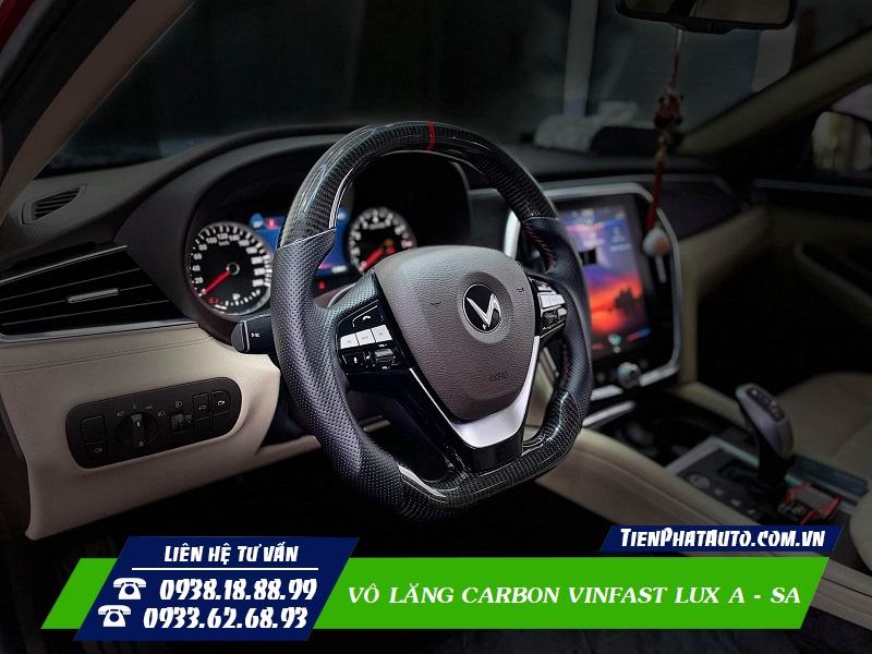 Tiến Phát Auto chuyên vô lăng cacbon Vinfast Lux A - SA giá tốt nhất TPHCM