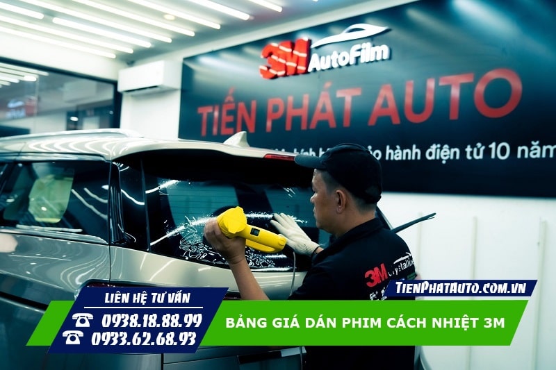 Bảng Giá Dán Phim Cách Nhiệt 3M Chính Hãng Cho Ô Tô