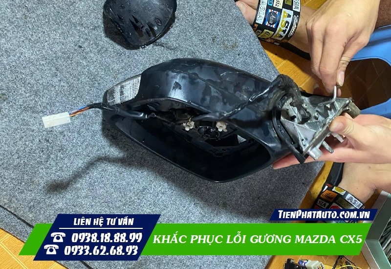 Khắc Phục Lỗi Gập Gương Mazda CX5 Bên Cụp Bên Xòe