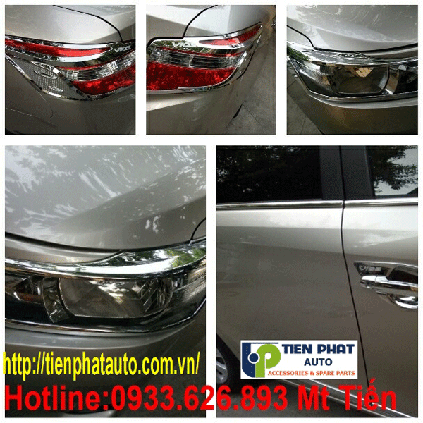 Đồ Trang Trí Xe Hơi-Viền Đèn Trước Sau-Tay Chén Cửa Đẹp Giá Rẻ Cho Xe Vios 2016-2018