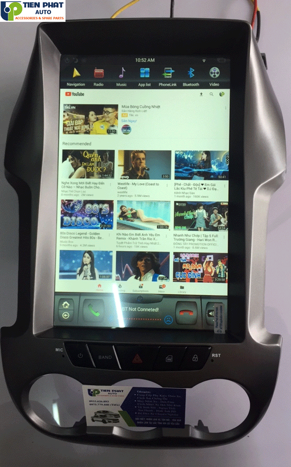 Gắn Màn Hình DVD Tesla Android Cho Ford Ranger Chất Lượng