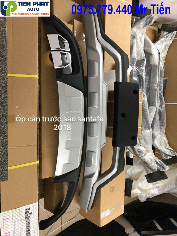 Giá Rẻ Ốp Cản Trước Sau Cho Hyundai Santafe 2018-2019 Tại TP.HCM