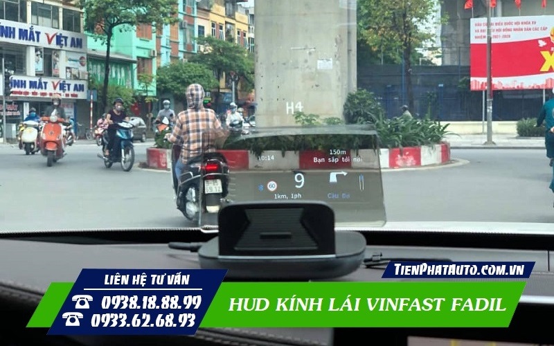 HUD Vinfast Fadil - Hiển Thị Thông Số Kính Lái