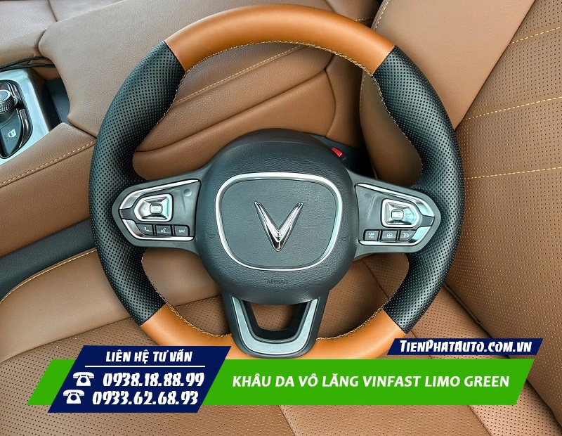 Khâu Da Vô Lăng Vinfast Limo Green