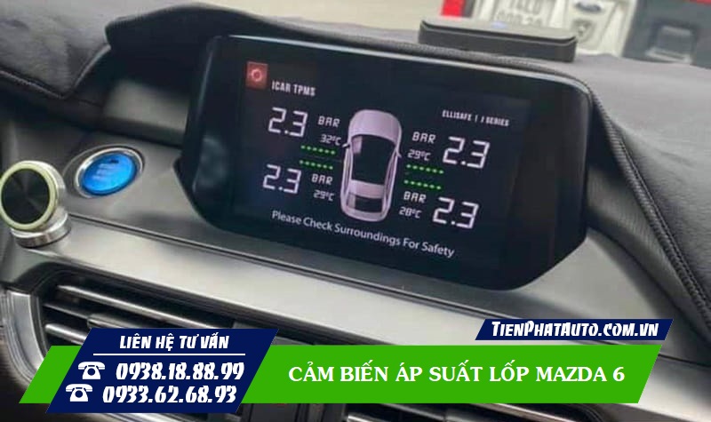 Lắp Cảm Biến Áp Suất Lốp Cho Mazda 6 Tại TPHCM