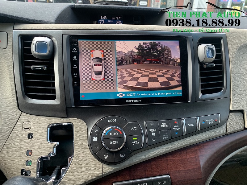 Lắp Camera 360 DCT Cho Xe Toyota Sienna