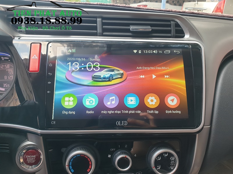 Lắp Màn Hình Android Oled C8 Cho Xe Honda City
