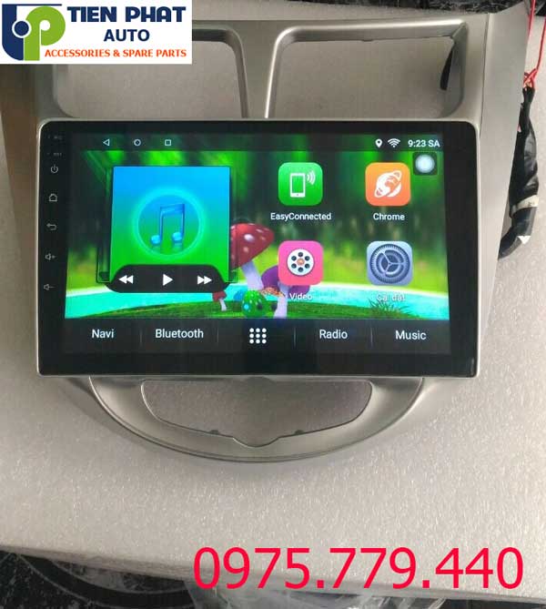 Lắp Màn Hình DVD Android 10 inch Cho Huyndai Acent 2012-2017