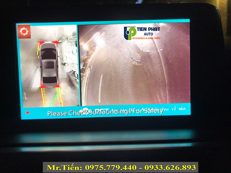 Lên Camera 360 Độ DCT Bản T3 Cho Xe Mazda 6