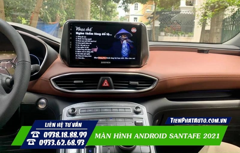 Màn Hình Android Hyundai Santafe 2021
