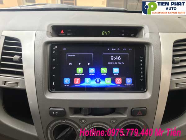 Màn Hình DVD Android Cho Toyota Fortuner 2009-2012 Có Khe Cắm Sim 4G