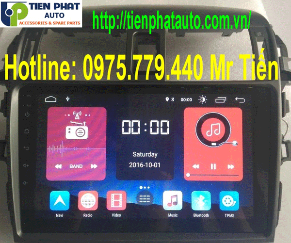 Phân Phối-Lắp Đặt Màn Hình DVD Chạy Android Cho Toyota Altis 2009-2013